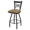 Holland Bar Stool Co 25" Swivel Counter Stool, Black Wrinkle, Canter Sand Seat X820 - alternate 1